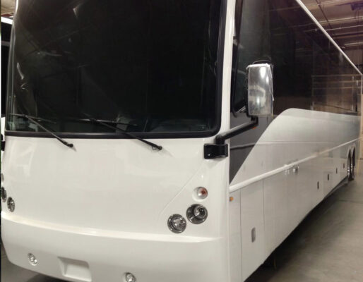 Limo Bus Now! - 40 Passenger Party Buses-White - Exterior